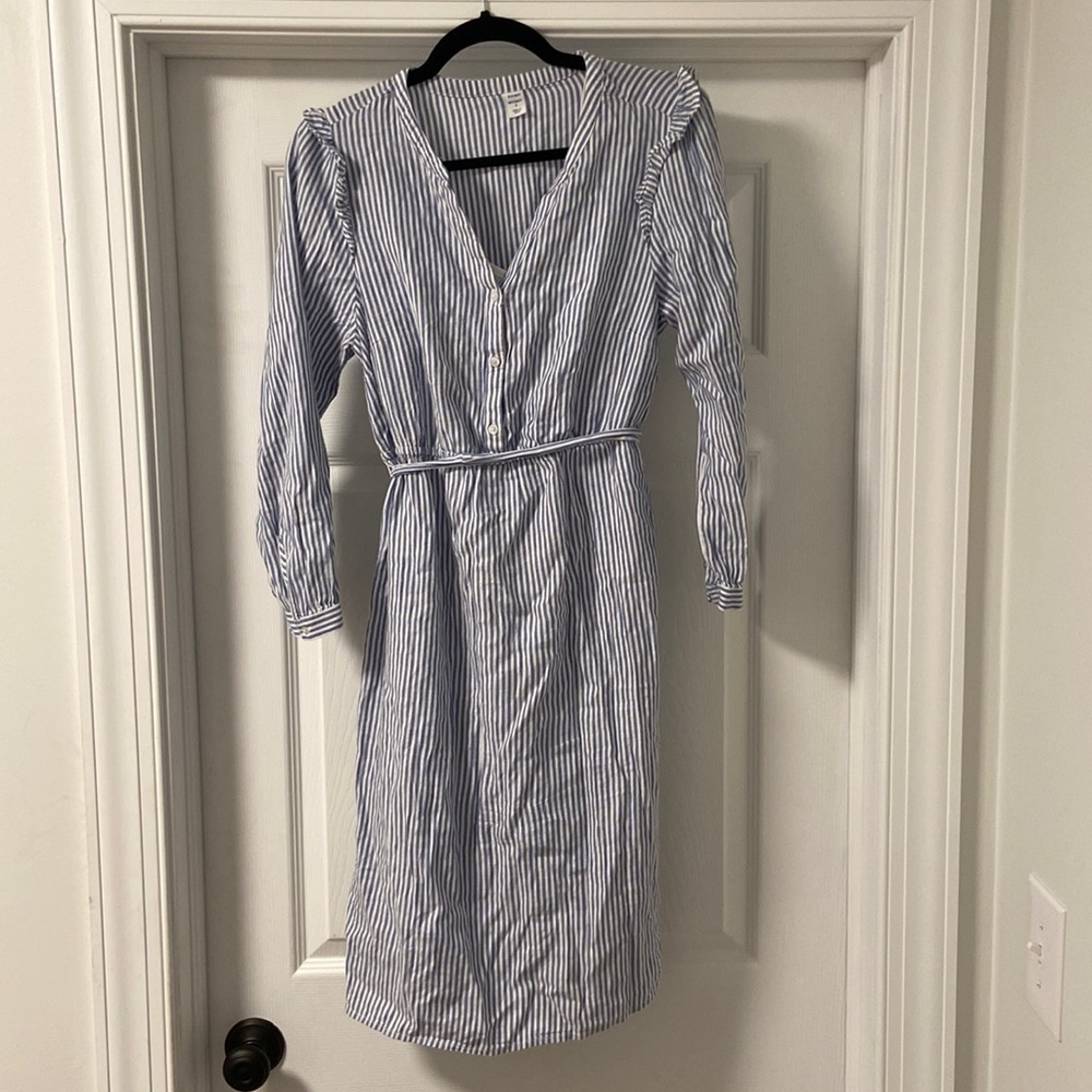 Old Navy blue and white stripe dress size S